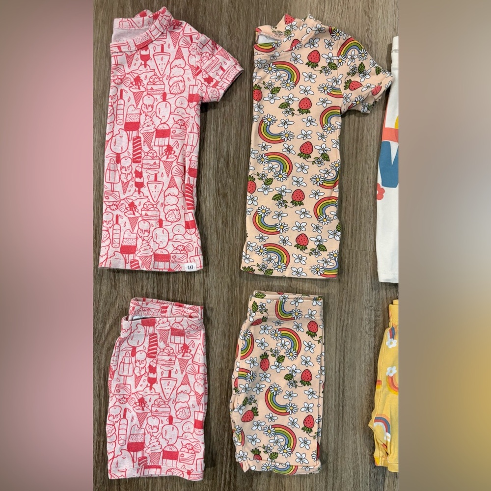 Girls 3T Summer Cotton Pajamas-Baby Gap, Old Navy, The Children’s Place PJs - Picture 2 of 3